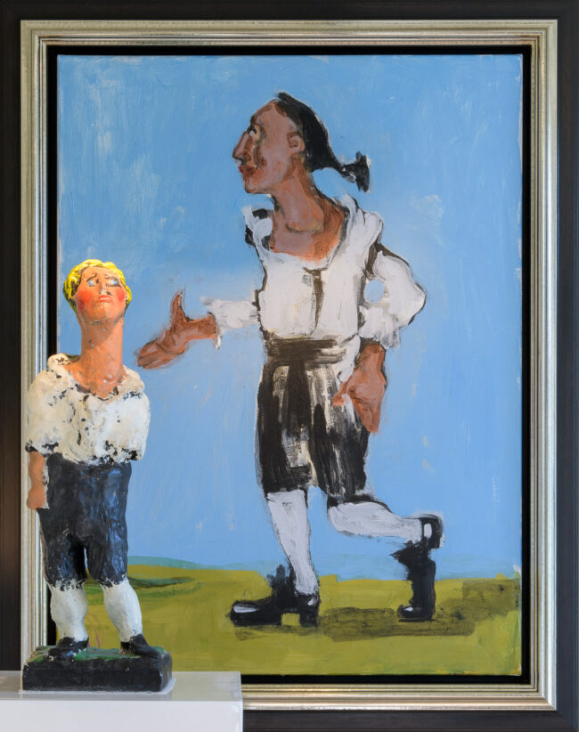 Markus Lüpertz - Mozart - Korrespondenzarbeit Ölgemälde und Skulptur